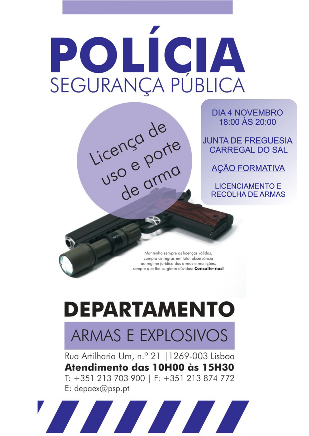 Ação formativa - Licenciamento e Recolha de Armas